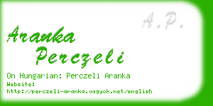 aranka perczeli business card